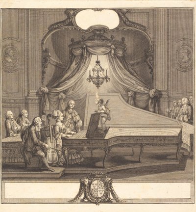 Le Concert Mecanique, Engraving by Joseph de Longueil by Charles Joseph Dominique Eisen